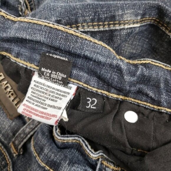 Black Bull Athletic Fit Jeans Dark Wash Size 32 Straight Leg - Picture 9 of 16